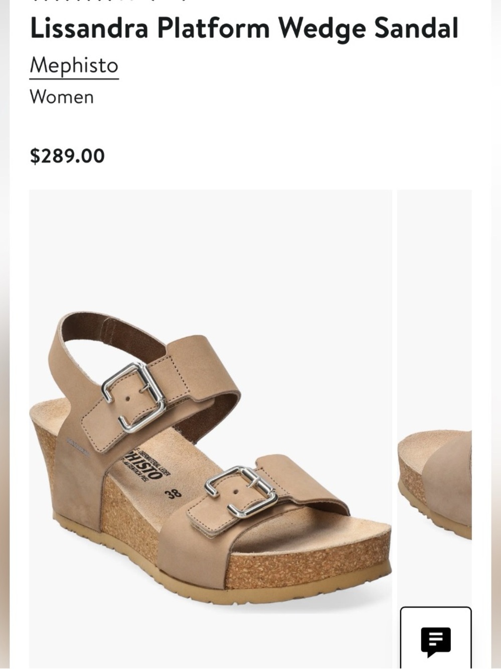 Mephisto Lissandra Platform
Wedge Sandal
$289.00 Size 9
